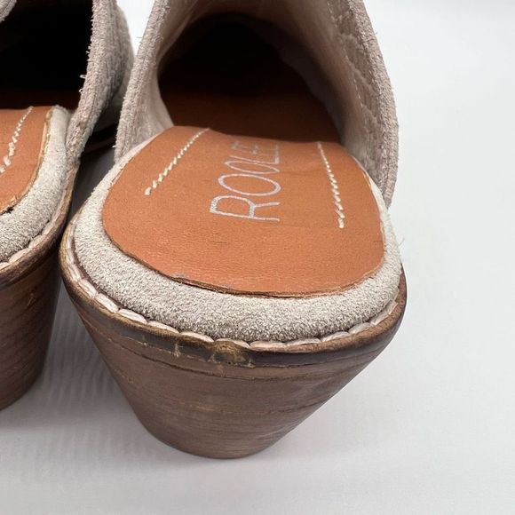 ROOLEE Helen Textured Mule in White Smoke - Picture 7 of 10